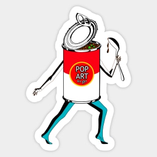 Warhol Pop Art Soup Can Sticker